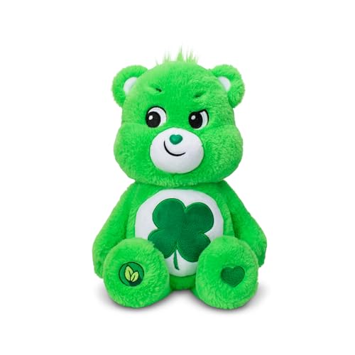 Care Bears | Good Luck Bear 35cm Medium Plush | Collectable Cute Plush Toy, Cuddly Toys for Children, Soft Toys for Girls Boys, Cute Teddies Suitable for Girls and Boys Ages 4+ | Basic Fun 22064