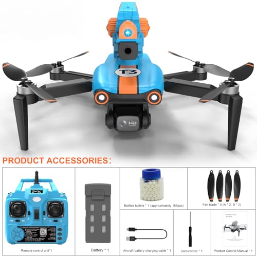 OBEST BB Bullet Drone with Camera Adjustable 1080P, Brushless RC Foldable,Optical Flow Localization, One Click Takeoff/Landing, Headless Mode, Mini Drone for Kids Beginner