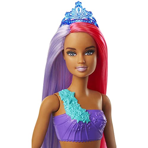 Barbie GJK09 Dreamtopia Surprise Mermaid Doll, Pink,purple