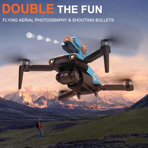 OBEST BB Bullet Drone with Camera Adjustable 1080P, Brushless RC Foldable,Optical Flow Localization, One Click Takeoff/Landing, Headless Mode, Mini Drone for Kids Beginner