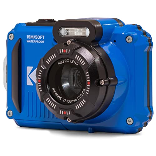 Kodak PIXPRO WPZ2 16MP 4x Zoom Tough Compact Camera - Blue