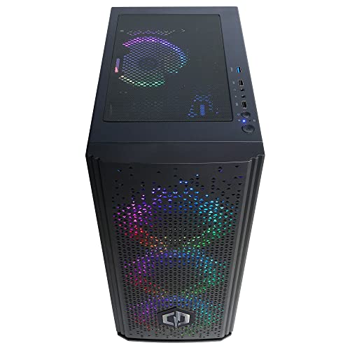 CYBERPOWERPC Wyvern Gaming PC - AMD Ryzen 5 4500, Nvidia RTX 3050 8GB, 16GB RAM, 500GB NVMe SSD, 650W 80+ PSU, Wi-Fi, Windows 11, Blaze RGB