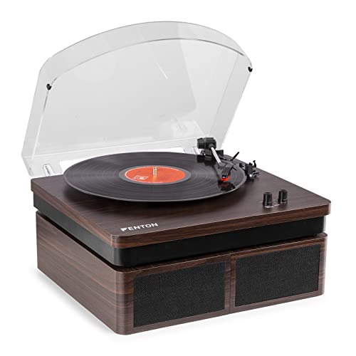 Fenton RP168DW Bluetooth Vinyl Record Player with Built-in Speakers, USB to MP3 Conversion