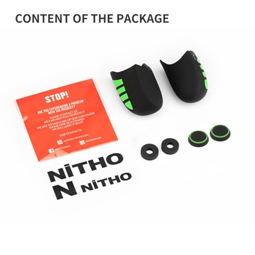 NiTHO Controller Silicone Grip for Xbox One/Xbox Series X/S, Set of 2 Anti-Slip Protective Grip, Set of 2 Thumb Grip Caps and Analog Mini-Stick Precision Rings, Accessories for Xbox Controller - Green