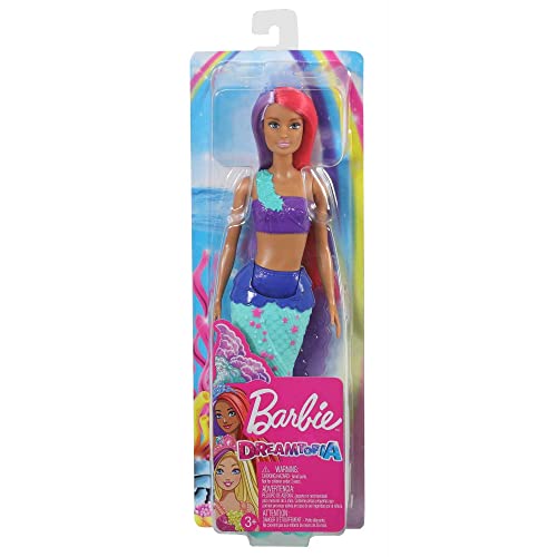 Barbie GJK09 Dreamtopia Surprise Mermaid Doll, Pink,purple