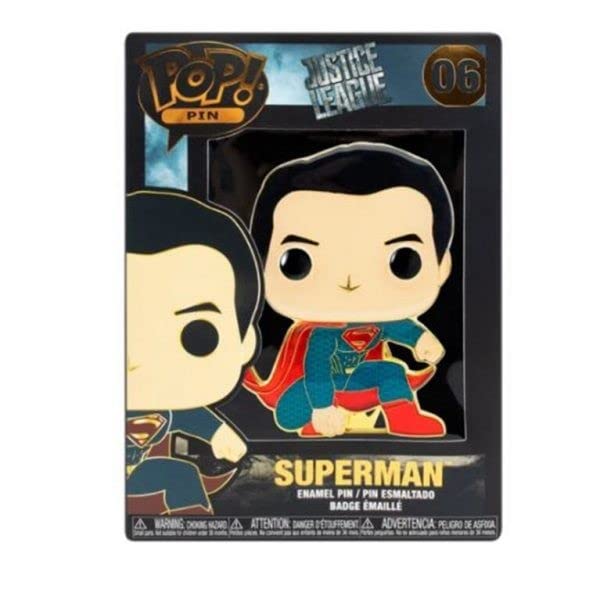 Funko Enamel Pin: Superman - Justice League Enamel Pins - Cute Collectable Novelty Brooch - for Backpacks & Bags - Gift Idea - Official Merchandise - Movies Fans