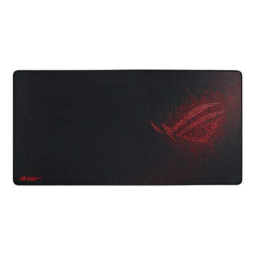 ASUS ROG Sheath Extended Soft Cloth Gaming Mouse Pad with Smooth Gliding Surface and Non-Slip Base - Black/Red