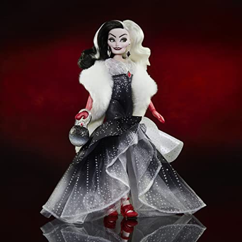 Disney Villains Style Series Cruella De Vil, Contemporary Style Fashion Doll, Collectible Toy for Girls 6 Years and Up