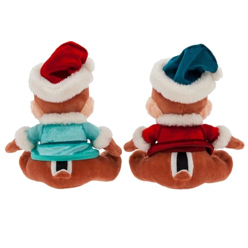 Disney Store Official Chip 'n Dale Holiday Plush Set - Classic Duo in Festive Attire - 13-Inch - Perfect Collectible & Gift Fans - Seasonal Edition for Christmas Celebrations