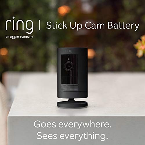 Ring Outdoor Camera Solar (Stick Up Cam) | Outdoor Security Camera with solar panel, 1080p video, Two-Way Talk, Wifi, Works with Alexa | alternative to CCTV system | 30-day free trial of Ring Protect