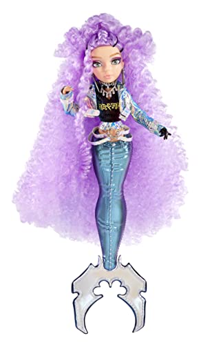 Mermaze Mermaidz - RIVIERA - Collectible Mermaid Model Doll with 1 Colour Changing Tail, Curly Purple Hair, Outfits & Accessories & Is Articulated to Pose - Ages 4+