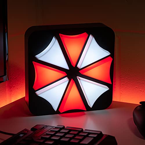 Numskull Resident Evil Umbrella Corp 3D Lamp Wall Light , Plastic- Ambient Lighting Gaming Accessory for Bedroom, Home, Study, Office, Work - Official Capcom Merchandise