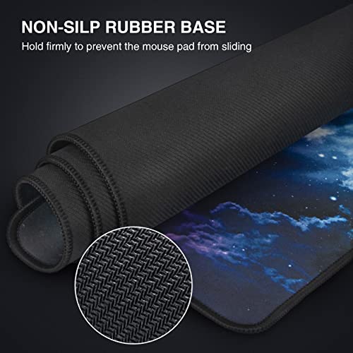 EFISH Mouse Pad (800 * 300 * 3 MM) Extended Large Mouse Mat Desk Pad, Stitched Edges Mousepad,Non-Slip Rubber Base,XL Gaming Mouse Pad for Office & Home