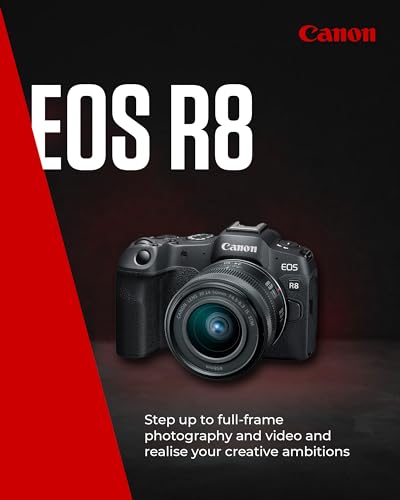 Canon EOS R8 + RF 24-50mm F4.5-6.3 - Mirrorless Digital Camera - 24.2 MP Full-Frame CMOS Image Sensor - Dual Pixel CMOS AF II - In-Camera Compositing - LCD Touchscreen - UVC/UAC Compatible