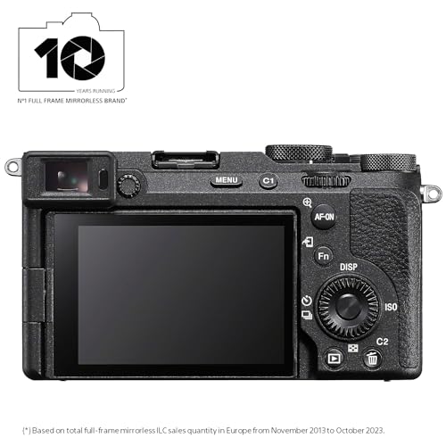 Sony Alpha 7CII | Full-Frame Mirrorless Camera (compact, 33MP, real-time autofocus, 10 fps, 4K movie recording, vari-angle touch screen), Black