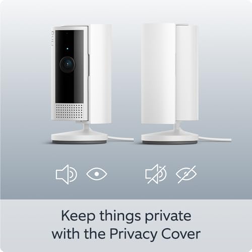 Ring Indoor Camera (2nd Gen) by Amazon | Plug-In Pet Security Camera | 1080p HD, Two-Way Talk, Wifi, Privacy Cover, DIY | alternative to CCTV system | 30-day free trial of Ring Protect