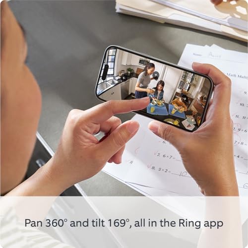 Introducing Ring Pan-Tilt Indoor Camera | Plug-In Pet Security Camera | 360° pan & 169° tilt coverage, Manual Privacy Cover, HD video, Two-Way Talk, Wi-Fi | 30-day free trial of Ring Protect