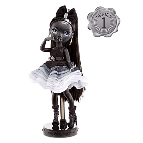 Rainbow High Shadow High Series - SHANELLE ONYX - Greyscale Fashion Doll With Straight Black Hair, Two Designer Outfits, & Accessories - Collectable - For Kids Ages 6+