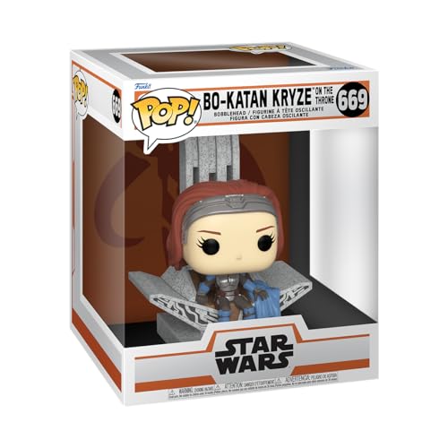 Funko POP! Deluxe: Star Wars: the Mandalorian S9 - Bo-Katan - Bo Katan With Throne, 10-inch - Collectable Vinyl Figure - Gift Idea - Official Merchandise - Toys for Kids & Adults - TV Fans