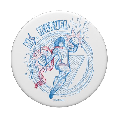 Marvel Ms. Marvel Sketch PopSockets Swappable PopGrip