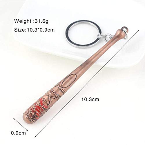 DW Lucille Negan's Bat, The Walking Dead Merchandise Keychain for Men Women Car Lucille Bat Keyring For Fans Of Negan.