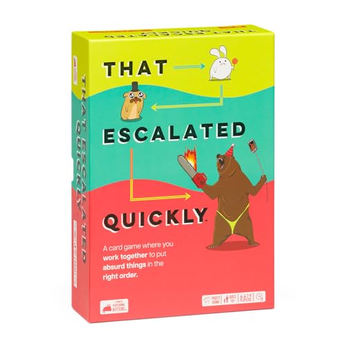 That Escalated Quickly by Exploding Kittens | Hilarious Fun for Game Night with 160 Cards for Exciting Gameplay | 2-8 Players for Parties and Holidays