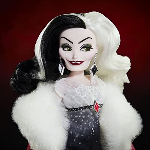 Disney Villains Style Series Cruella De Vil, Contemporary Style Fashion Doll, Collectible Toy for Girls 6 Years and Up