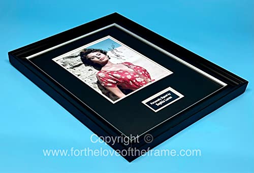 Sophia Loren Hand Signed Autograph Movie Memorabilia Photo In Luxury Handmade Wooden Display & Certificates of Authenticity