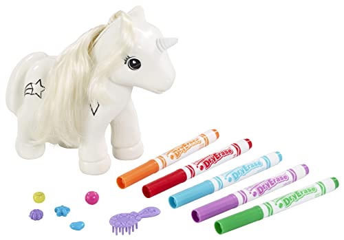 CRAYOLA Colour 'n' Style Unicorn | Colour Your Own Unicorn Again and Again | Includes Washable Marker Pens, Beads & Hairbrush | Ideal for Kids Aged 4+