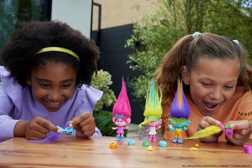 Mattel Trolls Band Together Hair Pops Small Doll, Viva with Removable Clothes & 3 Surprise Accessories, HNF11