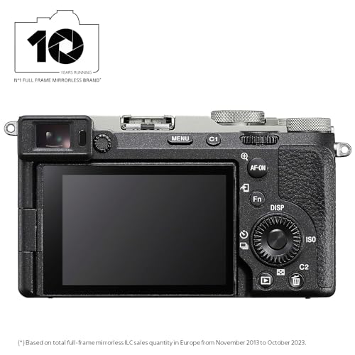 Sony Alpha 7CII | Full-Frame Mirrorless Camera (compact, 33MP, real-time autofocus, 10 fps, 4K movie recording, vari-angle touch screen), Silver