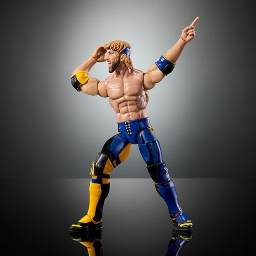 Mattel WWE Top Picks Elite Action Figure & Accessories Set, Logan Paul 6-inch Collectible with Swappable Hands, Ring Gear & 25 Articulation Points, HTX75