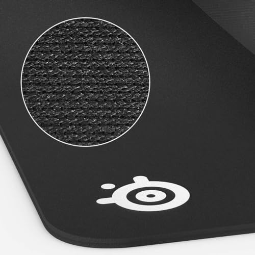 SteelSeries QcK Heavy Cloth Gaming Mouse Pad - Extra Thick Non-Slip Base - Micro-Woven Surface - Optimized For Gaming Sensors - Size L (450 x 400 x 6mm) - Black