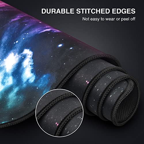 EFISH Mouse Pad (800 * 300 * 3 MM) Extended Large Mouse Mat Desk Pad, Stitched Edges Mousepad,Non-Slip Rubber Base,XL Gaming Mouse Pad for Office & Home