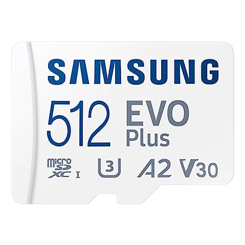 Samsung Evo Plus microSD SDXC U3 Class 10 A2 Memory Card 130MB/s with SD Adapter 2021 (512GB)