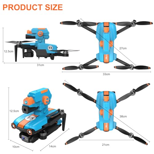 OBEST BB Bullet Drone with Camera Adjustable 1080P, Brushless RC Foldable,Optical Flow Localization, One Click Takeoff/Landing, Headless Mode, Mini Drone for Kids Beginner