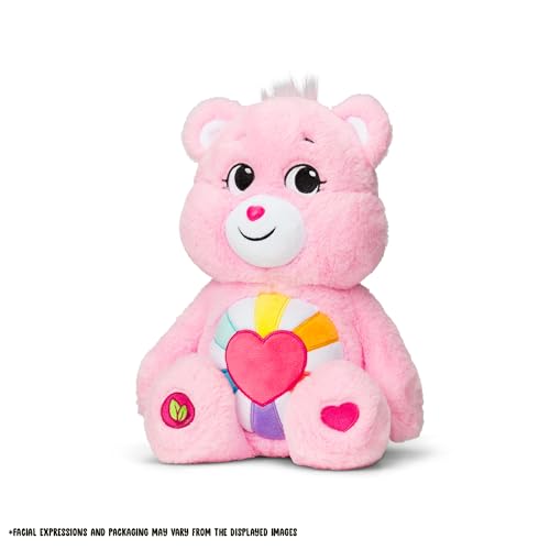 Care Bears | Hopeful Heart Bear 35cm Medium Plush | Collectable Cute Plush Toy, Cuddly Toys for Children, Soft Toys for Girls Boys, Cute Teddies Suitable for Girls and Boys Ages 4+ | Basic Fun 22139