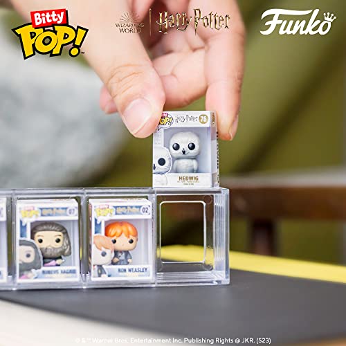 Funko Bitty POP! Harry Potter - Hermione Granger™, Rubeus Hagrid™, Ron Weasley™ and A Surprise Mystery Mini Figure - 0.9 Inch (2.2 Cm) Collectable - Stackable Display Shelf Included - Gift Idea