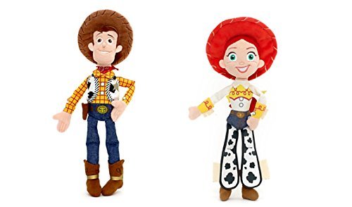 Disney Bundle - 2 Items Toy Story - Woody Mini Plush 12 inch and Jessie Mini Plush 11 inch