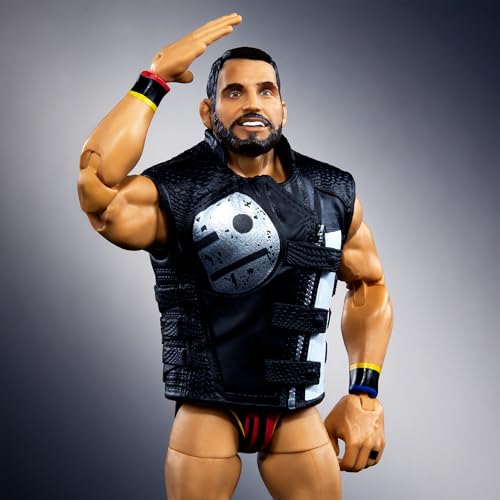 Mattel WWE Elite Action Figure & Accessories, 6-inch Collectible Johnny Gargano with 25 Articulation Points, Life-Like Look & Swappable Hands, HTX20