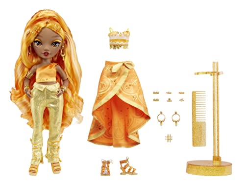 Rainbow High - MEENA FLEUR - Saffron Gold Fashion Doll Includes 2 Mix & Match Designer Outfits with Accessories - For Kids 6-12 Years Old and Collectors