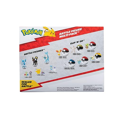 Pokémon Battle Figure 6 Pack - Features 2-Inch Sableye, Axew, Snivy, Tepig, Oshawott & Pikachu - Authentic Details