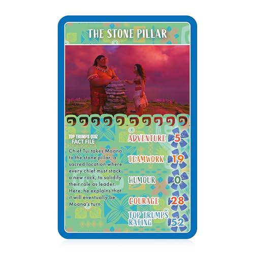 Top Trumps Disney's Moana Specials Card Game, play with 30 of your favourite moments with Maui, Hei Hei, Pua, Gramma Tala and Te Fiti, educational gift and toy for ages 8 plus