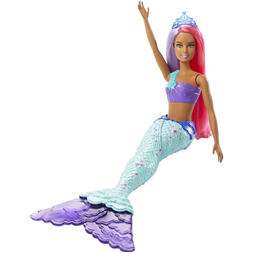 Barbie GJK09 Dreamtopia Surprise Mermaid Doll, Pink,purple