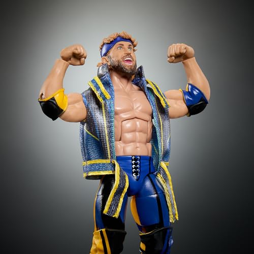 Mattel WWE Top Picks Elite Action Figure & Accessories Set, Logan Paul 6-inch Collectible with Swappable Hands, Ring Gear & 25 Articulation Points, HTX75