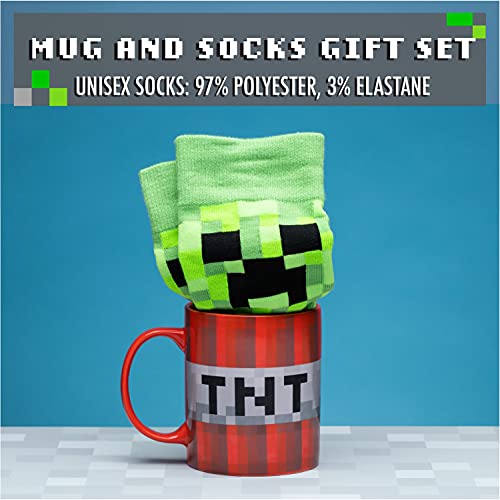 Paladone PP7530MCF Minecraft Mug and Socks Officially Licensed Gaming Merchandise, Multicolored