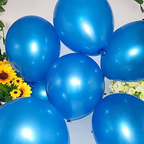 HYKJNBW Blue Balloons 50 Pack 12 inch Strong Thicken Latex Blue Party Balloons for Happy Birthday, Kids Party Baby Shower Weddings Gender Reveal Graduation Decorations