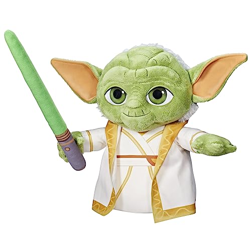 STAR WARS Young Jedi Adventures Master Yoda Plush, Plush, Toys, Preschool Toys for 3 Year Old Boys & Girls