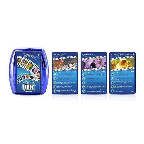 Top Trumps Disney Classic Quiz Game, 500 questions to test your knowledge and memory on Frozen, Bambi, Encanto and Ralph breaks the Internet, educational gift for ages 6 plus