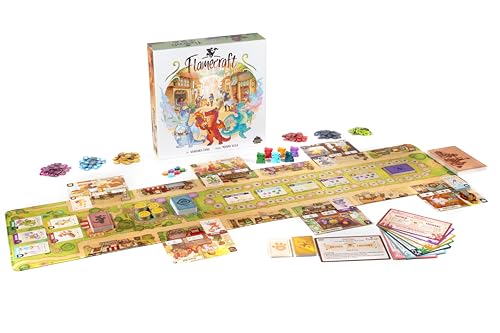 LUCKY DUCK GAMES - Flamecraft | Board Game | English Version | Strategy Game | Dragon Game | Fantasy Game | Fun Family Game for Kids and Adults | Ages 10+ | 1-5 Players | 60 Minutes |